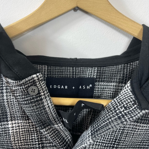 edgar+ash Shirts Edgar Ash Mens Button Down Hooded Shirt Size